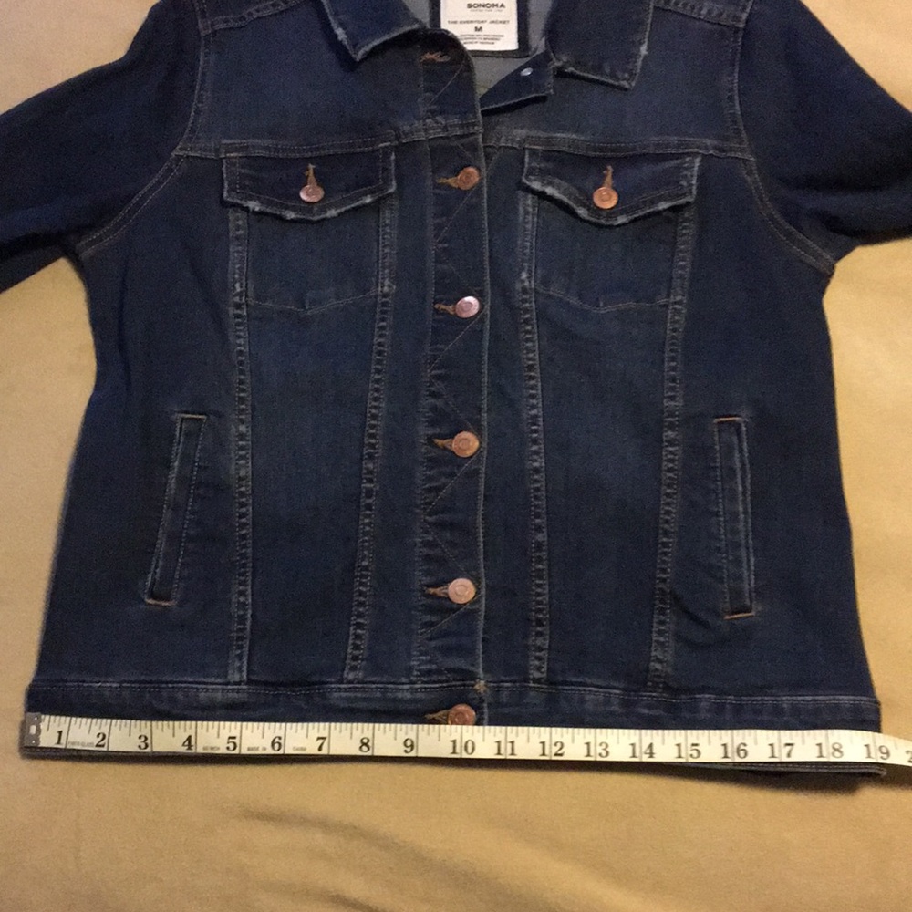 Sonoma Distressed Jean Jacket M - Picture 12 of 13